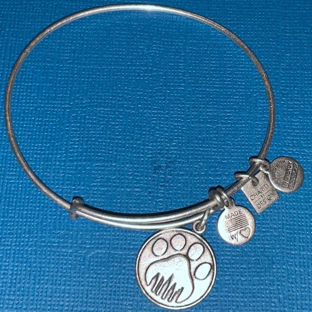 ALEX & ANI "Paw Print" Bangle Bracelet
